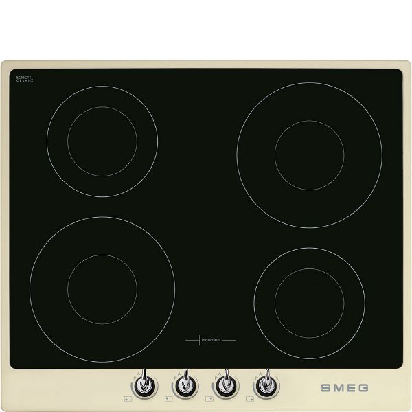 Smeg SI964PM 60cm Victoria Induction Hob with Cream frame main