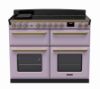 Rangemaster 18246 Deluxe 110 Induction Range Cooker in Heather with Antique Brass Trim - ESDLB110EIPHTH/AB1_main