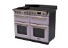 Rangemaster 18246 Deluxe 110 Induction Range Cooker in Heather with Antique Brass Trim - ESDLB110EIPHTH/AB1_angled view