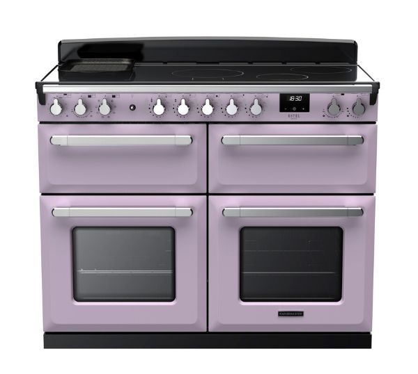 Rangemaster 17881 Deluxe 110 Induction Range Cooker in Heather with Chrome Trim - ESDLB110EIPHTH/CM1_main