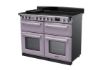 Rangemaster 17881 Deluxe 110 Induction Range Cooker in Heather with Chrome Trim - ESDLB110EIPHTH/CM1_angled