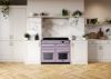Rangemaster 17881 Deluxe 110 Induction Range Cooker in Heather with Chrome Trim - ESDLB110EIPHTH/CM1_room view