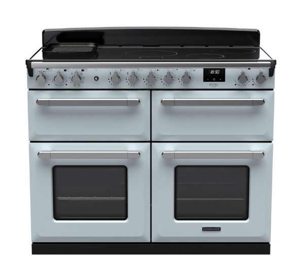 Rangemaster 15304 Estel Deluxe 110 Induction Range Cooker in Misty Blue with Chrome Trim - ESDLB110EIPMSB/CM1_main