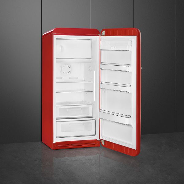 Smeg FAB28RRD5UK 60cm 50s Style Fridge with Icebox Right Hand Hinge In Red_inside