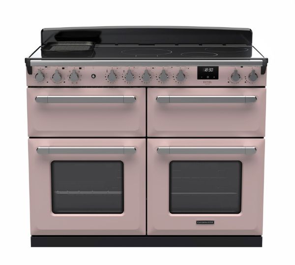 Rangemaster 15305 Estel Deluxe 110 Induction Range Cooker in Pale Pink with Chrome Trim - ESDLB110EIPPPK/CM1_main