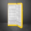 Smeg FAB28RYW5UK 60cm 50s Style Fridge with Icebox Right Hand Hinge In Yellow_open