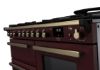 Rangemaster 18105 Estel Deluxe 110 Dual Fuel Range Cooker in Bordeaux with Antique Brass Trim - ESDLO110DFPBOR/AB1_controls