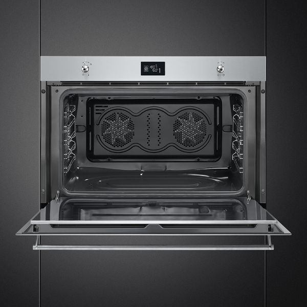 Smeg SF9390X1 90cm Classic Single Oven in Stainless Steel open