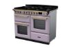 Rangemaster 18237 Estel Deluxe 110 Dual Fuel Range Cooker with Proving Drawer in Heather with Antique Brass Trim - ESDLO110DFPHTH/AB1_angled