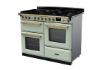 Rangemaster 18108 Estel Deluxe 110 Dual Fuel Range Cooker with Proving Drawer in Mint with Antique Brass Trim - ESDLO110DFPMNT/AB1_angled