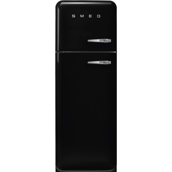 Smeg FAB30LBL5UK 60cm 50s Style Freezer over Fridge Left Hand Hinge In Black_main