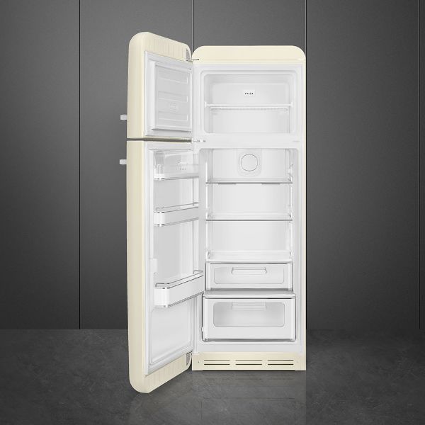 Smeg FAB30LCR5UK 60cm 50s Style Fridge Freezer Left Hand Hinge In Cream_inside