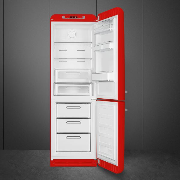 Smeg FAB32RRD5UK 60cm 50s Style Fridge Freezer Right Hand Hinge In Red_inside
