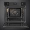 Smeg SF6100VB3 60cm Linea Multifunction Single Oven Midnight Black open