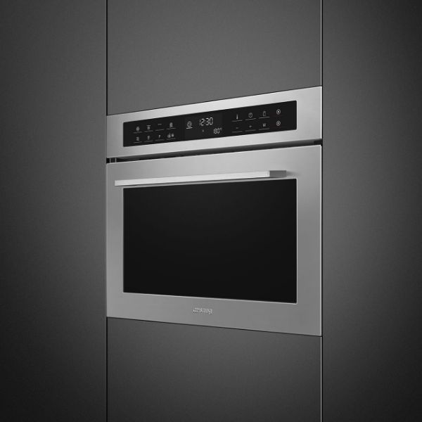 Smeg SF4400MCX1 Compact 45cm Cucina Combi Microwave in Stainless Steel main 2