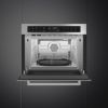 Smeg SF4400MCX1 Compact 45cm Cucina Combi Microwave in Stainless Steel open
