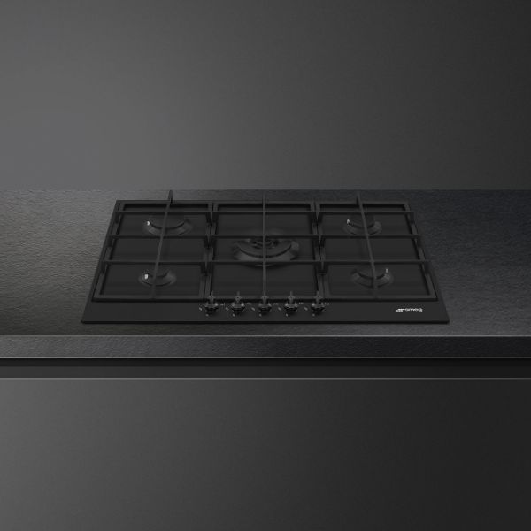 Smeg PX375MB 75cm Classic Gas Hob Matte Black counter