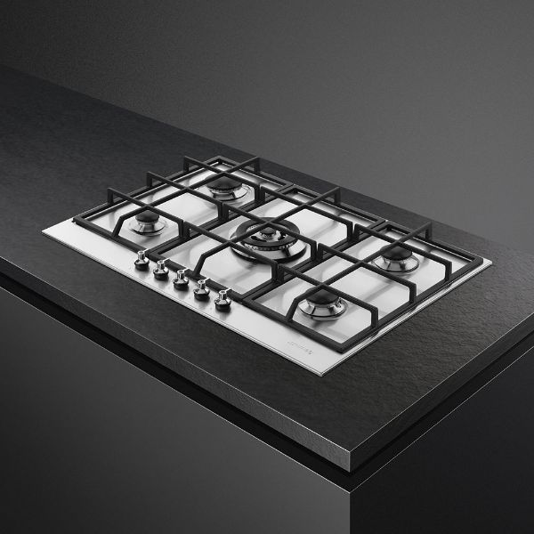 Smeg PX375 73cm Classic Gas Hob Stainless Steel counter 2