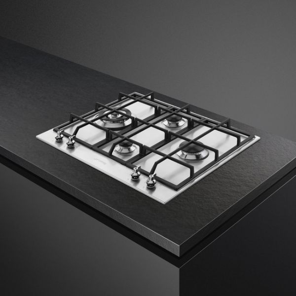 Smeg PX364L 60cm Classic Gas Hob Stainless Steel counter 2