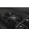 Smeg PV275B 72cm Gas on Glass Hob Black knobs