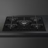 Smeg PV275B 72cm Gas on Glass Hob Black counter