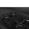 Smeg PV264B 60cm Gas on Glass Hob Black knobs