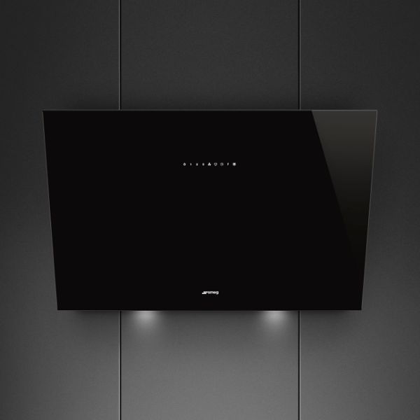 Smeg KV394N 90cm Angled Chimney Auto-Vent 2.0 Hood Black main