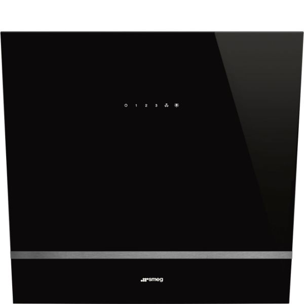 Smeg KV26N 60cm Angled Chimney Hood Black main
