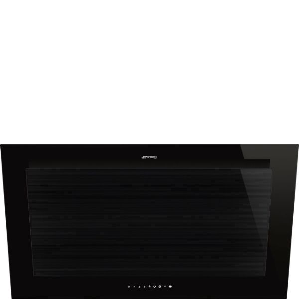 Smeg KV194B3 90cm Linea Angled Chimney Auto-Vent 2.0 Hood Midnight Black main