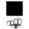 Neff T56FHS1L0KIT 59.2cm Combi Induction Hob with Pan Set - Black_main