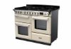 Rangemaster 15148 Estel Deluxe 110 Dual Fuel Range Cooker with Proving Drawer in Pale Cream with Chrome Trim - ESDLO110DFPPCR/CM1_angled view
