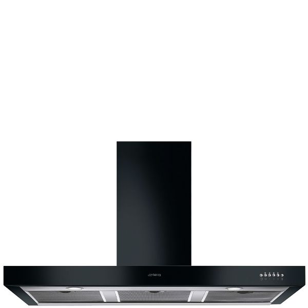 Smeg KS110BLE 110cm Symphony Chimney Hood Gloss Black main