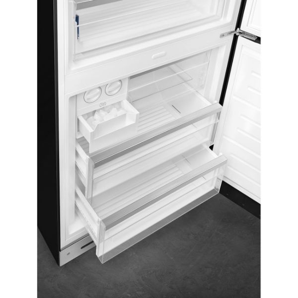 Smeg FAB38RBL5 70cm 50s Style Fridge Freezer Right Hand Hinge In Black_bottom