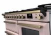 Rangemaster 18107 Estel Deluxe 110 Dual Fuel Range Cooker with Proving Drawer in Pale Pink with Antique Brass Trim - ESDLO110DFPPPK/AB1_controls