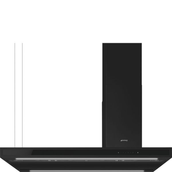 Smeg KLTI12L4MB 120cm Alta Island Auto-Vent 2.0 Hood Matte Black 
