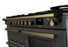 Rangemaster 18103 Estel Deluxe 110 Dual Fuel Range Cooker with Proving Drawer in Slate with Antique Brass Trim - ESDLO110DFPSLT/AB1_controls