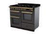 Rangemaster 18103 Estel Deluxe 110 Dual Fuel Range Cooker with Proving Drawer in Slate with Antique Brass Trim - ESDLO110DFPSLT/AB1_angled