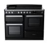 Rangemaster 15197 Estel Deluxe 110 Induction Range Cooker with Proving Drawer in Gloss Black with Chrome Trim - ESDLO110EIPGBL/CM1_main