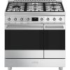 Smeg C92GMX2 90cm Symphony Classic Dual fuel Cooker with Gas Hob_front