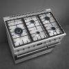 Smeg C92GMX2 90cm Symphony Classic Dual fuel Cooker with Gas Hob_hob