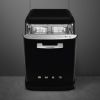 Smeg DFFABBL 60cm 50s style Freestanding Dishwasher in Black _ front view