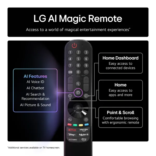 LG OLED evo AI G5 65" 4K Smart TV_remote