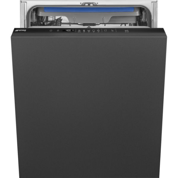 Smeg DI362DQ 60cm Fully Integrated Dishwasher in black _ front view