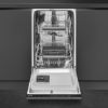 Smeg DI4522 45cm Fully Integrated Slimline Dishwasher In Black _ front view door open 