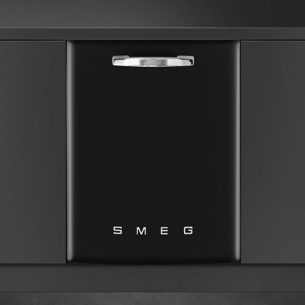 Smeg DIFABBL 60cm 50s style Built-in Dishwasher in Black _ fitted