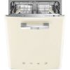 Smeg DIFABCR 60cm 50s style Built-in Dishwasher In Cream _ standard view