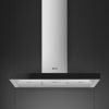 Smeg KBT9L4VN 90cm Chimney Auto-Vent 2.0 Hood Stainless Steel with Black main 2