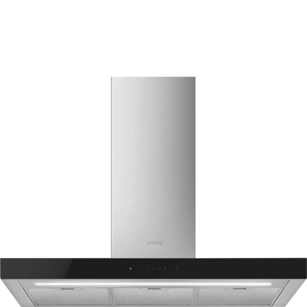 Smeg KBT9L4VN 90cm Chimney Auto-Vent 2.0 Hood Stainless Steel with Black main