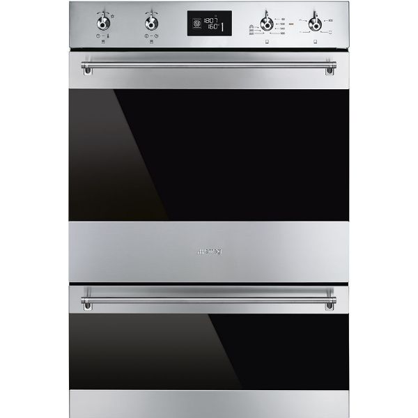 Smeg DOSP6390X Classic Pyrolytic Double Oven In Stainless Steel_ front view