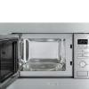 Smeg FMI020X 20 Litre Built-In Microwave with Grill in Stainless Steel open